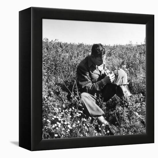 American Soldier, Red Bull Regiment, Italy, Easter Sunday, 1945-Toni Frissell-Framed Stretched Canvas