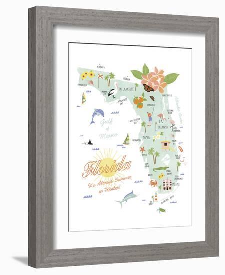 American State - Florida-Clara Wells-Framed Giclee Print