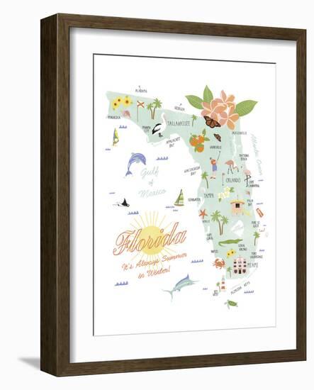 American State - Florida-Clara Wells-Framed Giclee Print