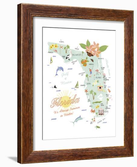 American State - Florida-Clara Wells-Framed Giclee Print