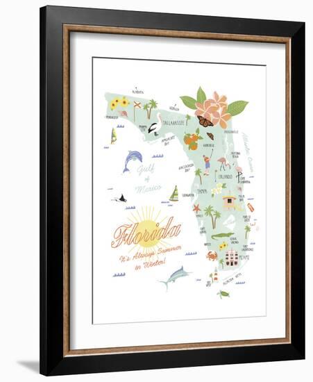 American State - Florida-Clara Wells-Framed Giclee Print