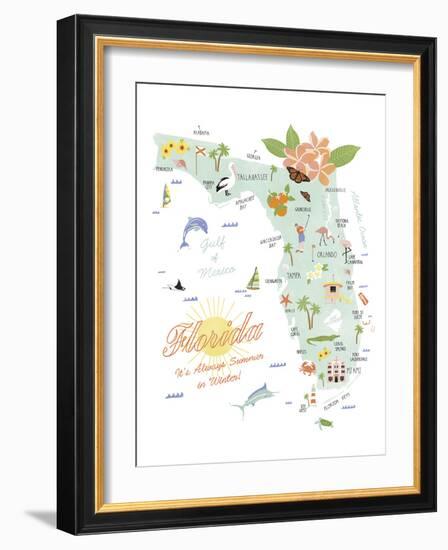 American State - Florida-Clara Wells-Framed Giclee Print
