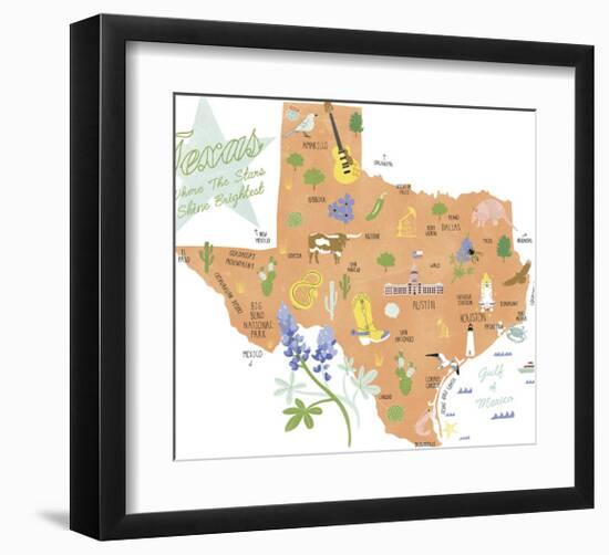 American State - Texas-Clara Wells-Framed Giclee Print