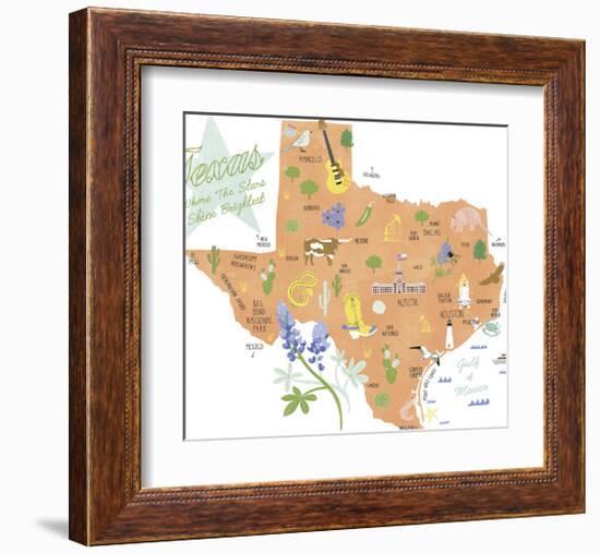 American State - Texas-Clara Wells-Framed Giclee Print