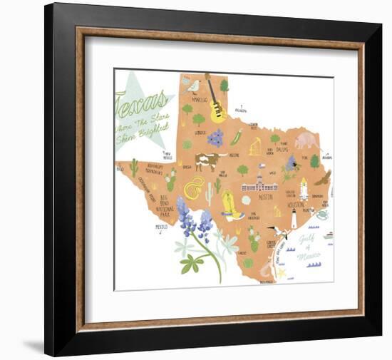 American State - Texas-Clara Wells-Framed Giclee Print