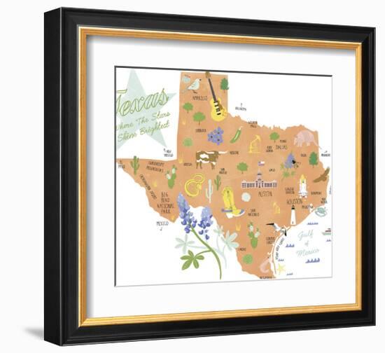 American State - Texas-Clara Wells-Framed Giclee Print