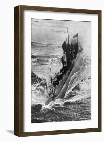 American Submarine 'Preparedness' at Full Speed, First World War, 1914-1918-null-Framed Giclee Print