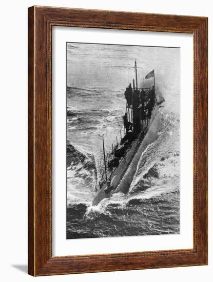 American Submarine 'Preparedness' at Full Speed, First World War, 1914-1918-null-Framed Giclee Print