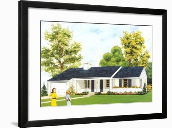 American Suburban Home-null-Framed Art Print