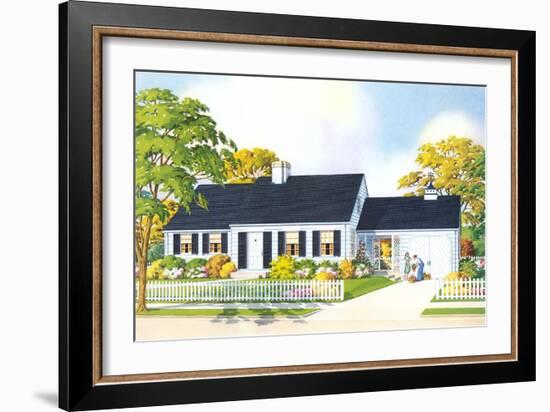 American Suburban Home-null-Framed Premium Giclee Print