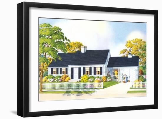 American Suburban Home-null-Framed Premium Giclee Print