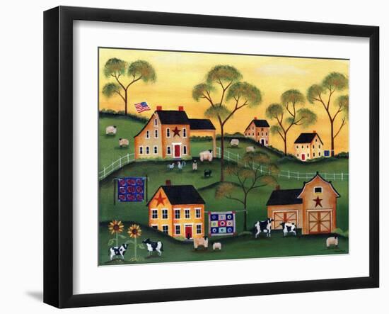 American Sunshine Country Farm-Cheryl Bartley-Framed Giclee Print