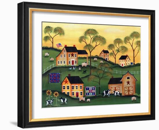 American Sunshine Country Farm-Cheryl Bartley-Framed Giclee Print