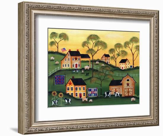 American Sunshine Country Farm-Cheryl Bartley-Framed Giclee Print