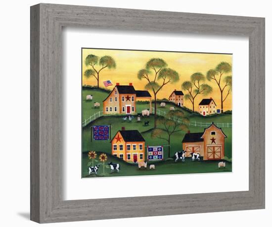 American Sunshine Country Farm-Cheryl Bartley-Framed Giclee Print