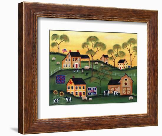 American Sunshine Country Farm-Cheryl Bartley-Framed Giclee Print