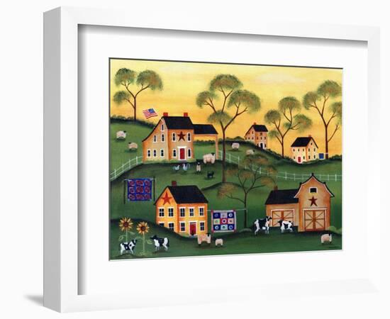 American Sunshine Country Farm-Cheryl Bartley-Framed Giclee Print