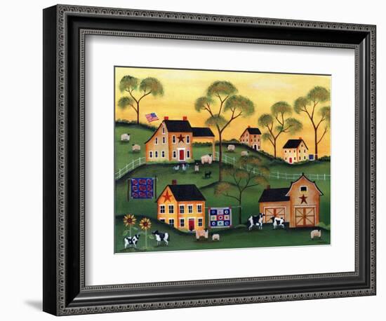 American Sunshine Country Farm-Cheryl Bartley-Framed Giclee Print