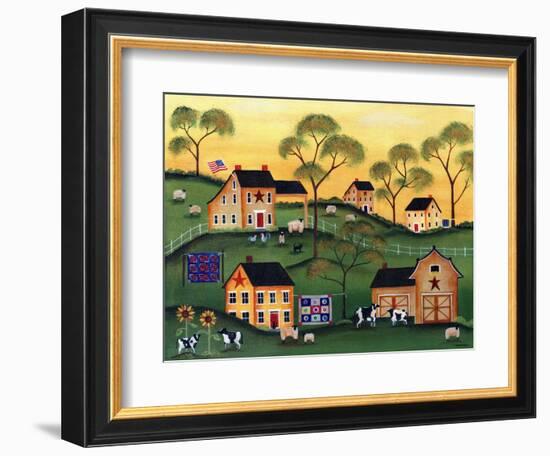 American Sunshine Country Farm-Cheryl Bartley-Framed Giclee Print