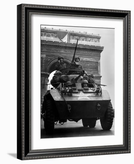 American Tank in Paris-null-Framed Photo