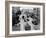 American Tanks at the Friedrichstrasse Checkpoint Crossing Through the Berlin Wall-null-Framed Photo