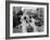 American Tanks at the Friedrichstrasse Checkpoint Crossing Through the Berlin Wall-null-Framed Photo