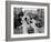 American Tanks at the Friedrichstrasse Checkpoint Crossing Through the Berlin Wall-null-Framed Photo