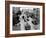 American Tanks at the Friedrichstrasse Checkpoint Crossing Through the Berlin Wall-null-Framed Photo