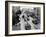 American Tanks at the Friedrichstrasse Checkpoint Crossing Through the Berlin Wall-null-Framed Photo