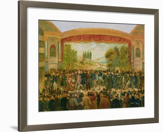 American Theatre, Bowery, New York, Depicting the 57th Night of Mr T.D. Jim Crow Rice (1808-60)…-null-Framed Giclee Print