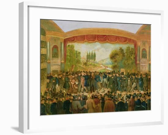 American Theatre, Bowery, New York, Depicting the 57th Night of Mr T.D. Jim Crow Rice (1808-60)…-null-Framed Giclee Print