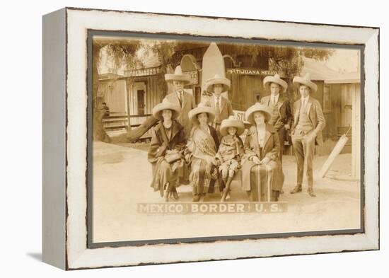 American Tourists in Sombreros, Tijuana, Mexico-null-Framed Stretched Canvas