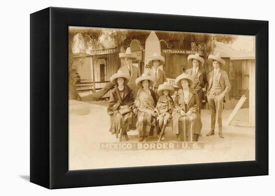 American Tourists in Sombreros, Tijuana, Mexico-null-Framed Stretched Canvas