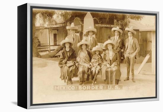 American Tourists in Sombreros, Tijuana, Mexico-null-Framed Stretched Canvas
