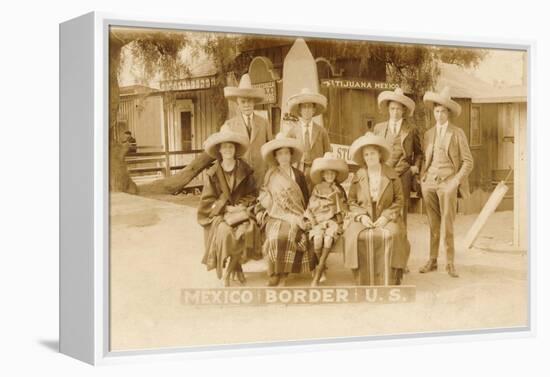 American Tourists in Sombreros, Tijuana, Mexico-null-Framed Stretched Canvas