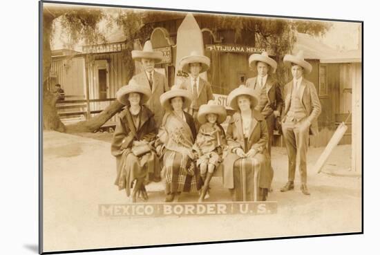 American Tourists in Sombreros, Tijuana, Mexico-null-Mounted Art Print