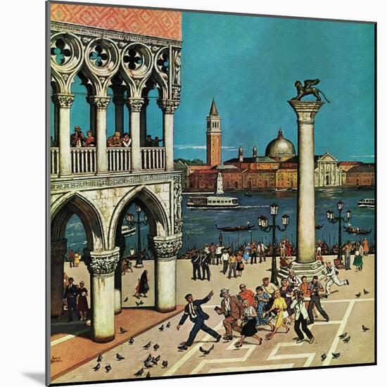 "American Tourists in Venice," June 10, 1961-Amos Sewell-Mounted Giclee Print
