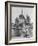 American Travelers Below France's Medieval Abbey at Mont Saint Michel Reading Together from a Book-Yale Joel-Framed Photographic Print