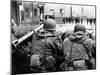 American Troops Face East Berlin at Checkpoint Charlie at Friedrichstrasse in West Berlin-null-Mounted Photo