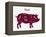 American US Cuts of Pork-robuart-Framed Stretched Canvas