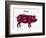 American US Cuts of Pork-robuart-Framed Premium Giclee Print