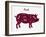 American US Cuts of Pork-robuart-Framed Art Print