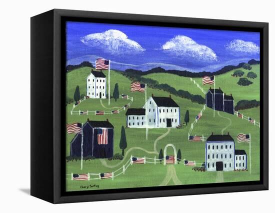 American Village-Cheryl Bartley-Framed Premier Image Canvas