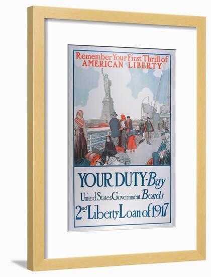 American War Bonds Poster, 1917-null-Framed Giclee Print