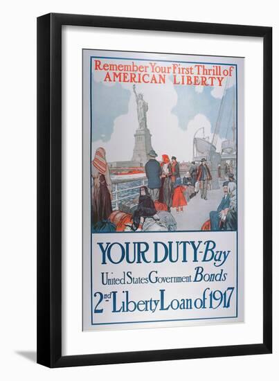 American War Bonds Poster, 1917-null-Framed Giclee Print