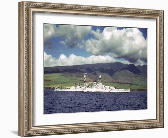 American Warships Off the Coast of Hawaii During the Us Navy's Pacific Fleet Maneuvers-Carl Mydans-Framed Photographic Print