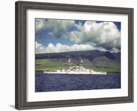 American Warships Off the Coast of Hawaii During the Us Navy's Pacific Fleet Maneuvers-Carl Mydans-Framed Photographic Print