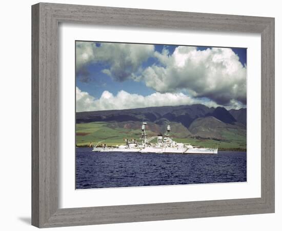 American Warships Off the Coast of Hawaii During the Us Navy's Pacific Fleet Maneuvers-Carl Mydans-Framed Photographic Print