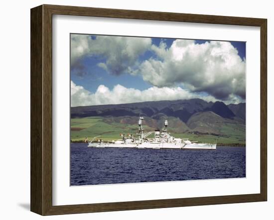 American Warships Off the Coast of Hawaii During the Us Navy's Pacific Fleet Maneuvers-Carl Mydans-Framed Photographic Print