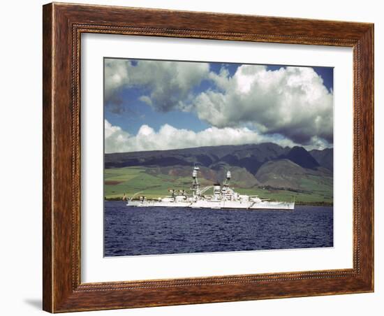 American Warships Off the Coast of Hawaii During the Us Navy's Pacific Fleet Maneuvers-Carl Mydans-Framed Photographic Print